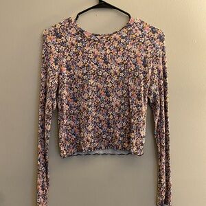 Wild Fable White Smocked Crop Blouse